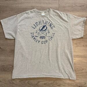 2015 Tampa Bay Lightning Stanley Cup Final Shirt 2XL NHL Grey Heather